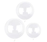 30 Piezas Globos de Burbuja Set, Globos Bobo para Fiesta Cumpleaños Boda Navidad, Globos Transparentes para DIY, Baby Shower (18/20/24pulgadas)