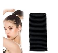 30 Piezas Gomas de Pelo, 4 mm Elástico Gomas, Banda para Coleta, Bandas de Pelo, Gomas Elásticas, Lazo de Pelo Elástico de Pelo Coletero de Niñas, Negro