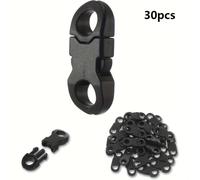 30 Piezas Hebillas de Paracord de Rápida, Hebillas de Lateral de 6mm, Hebillas de Plástico para Pulseras, Manualidades DIY, Bolsos, Collares, Mochilas y Accesorios de Paracord