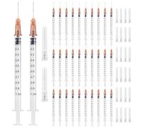 30 Piezas Jeringa 1ml, Jeringuilla de Plástico con Tapa, Jeringas Dosificadoras Pequeñas, Jeringas 1ml para Líquidos, Laboratorios, Cocina, Perfumes, Relleno, Empaque con Sellado Independiente