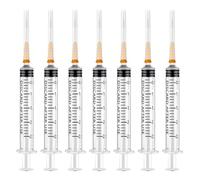 30 piezas jeringa de plástico de 2,5 ml con agujas con tapas, Jeringas de tubo de plástico, jeringas desechables pequeñas, jeringas dosificadoras de líquidos para aficionados y bricolaje, embalajes s