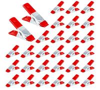 30 Piezas Juego de Abrazaderas de Resorte de Metal Pinzas de Resorte Abrazaderas para Acampar Clips Decorativos Fotos Abrazaderas de Recubiertas Lona-con Color Rojo