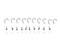 30 Piezas/Juego de Pesca de Carpa Ronnie Rig Gancho Tapones de Cebo Tornillos de Cebo Terminal Aparejos con 10 Piezas 6# Ganchos, 10 Piezas Tornillos de Cebo, 10 Piezas Topes de