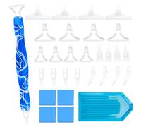 30 Piezas Kit de Bolígrafos de Pintura de Diamantes Accesorios y Herramientas para Bolígrafos de Resina, con Arcilla de Pegamento y Cabezales de Bolígrafo Repuesto