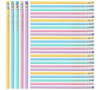 30 Piezas Lápices de Motivación con Borrador, Lápices de Madera, 5 Colores, con DU SCHAFFST DAS Grabado, Suerte Lápiz, para Dibujar Escribir Papelería para Adultos Profesores