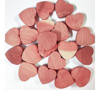30 Piezas Madera de Cedro Bolas de Cedro Antipolillas para Armarios, Perchas, Cajones, Ropa, Almacenamiento (Forma de Amor)
