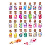 30 Piezas Miniaturas para Casa de Muñecas Accesorios, Mini Comida Juguete Mini Tarros de Cristal con Rodajas de Fruta, Comida Miniatura para Muñecas, Accesorios para Casa de Muñecas