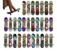 30 Piezas Monopatines para Dedos Patrón Aleatorio Finger Skateboards Profesionales Patineta de Juguete Fingerboards Juguete para Cumpleaños Niños Regalo Creativo