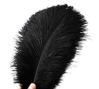 30 Piezas Plumas de Avestruz Naturales 10-12Inch (25-30cm), Plumas Grandes Para Decoración de Bodas en Casa, Manualidades, Jarrón de Plumas de Avestruz (Negro)