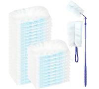 30 Piezas Plumero Atrapapolvo Recambios para Swiffer, Plumero Duster Kit con 1 Asa + 1 Palo Telescópico, Repuesto para Colector de Polvo Electrostático para Pelo de Animal, Polvo, Suciedad