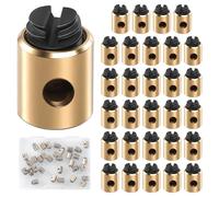 30 Piezas Prisionero Cable Acelerador, 5 x 6 mm Abrazadera De Cable De Acelerador De Latón con Caja De Plástico, Cables De Acelerador para Moto para Bicicletas, Motocicletas y Automóviles