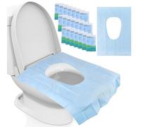 30 Piezas Protector WC, Cubierta de Asiento de Inodoro de Papel, Fácil de Llevar Cubierta de Asiento, Universal Impermeable Funda Protectora para Baño, Inodoros Públicos Adecuado, Viaje, Hoteles