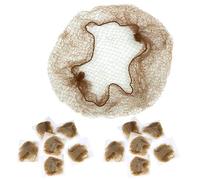 30 Piezas Redecilla Pelo, Red para el Cabello Invisible de Nylon, Redecilla Moño Ballet Niña con Borde Elástico, Mallas del Cabello para Mujer, Niña, Hacer Bollo de Pelo, Bailarina de Ballet (Marrón)