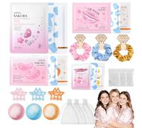 30 Piezas Skincare Kit, Set Regalo Spa Mujer, Kit de Skincare Completo con Face Mask, Eye Patches, Lip Mask, Mascarilla Arcilla, Bombas de Baño, Toallitas Comprimidas, Apto Para Todo Tipo de Piel