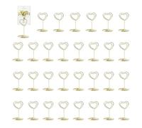 30 Piezas Soporte Tarjetas Mesa Boda, Titulares de Números de Mesa, Memo Clip, Soporte Fotos, para Boda Soporte Fotos Oficina Banquetes Fiesta (Forma de Corazón)