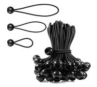 30 Piezas Tensores para Toldos con Bola, 10/15/20cm Cuerda Elástica, Ensores Elasticos para Lonas, Tiendas y Tarps, Camping