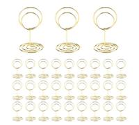 30 Piezas Titulares de Números de Mesa, Soportes para Tarjetas de Nombre de Foto, Mini Portatarjetas de Lugar Metal Memo Clip Holder para Bodas Restaurantes Hogar Oficina