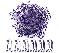 30 piezas trombones de pingouin métal trombones violet trombones en forme de pingouin fer pour marquer papeterie personnel organisation clips fournitures scolaires