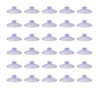 30 Piezas Ventosas redondas de 20mm Ventosa de Plástico Transparente sin Ganchos, Ventosa Adhesiva Fuerte para Decoración del Hogar