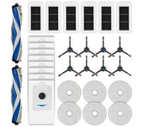 (30 piezas) X5 Omni Repuestos para el robot aspirador ECOVACS DEEBOT X5 Omni/ X5 Pro Omni: 2 cepillos giratorios, 8 cepillos laterales, 8 bolsas para polvo, 6 filtros HEPA, 6 mopas y kit de accesorios