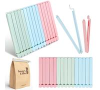 30 Pinzas Alimentos Plástico Dos Tamaños 12cm Y 15cm Colores Surtidos