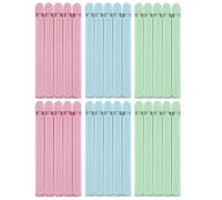 30 Pinzas comida clips, de 15 centímetros de longitud, 3 colores, para cerrar fácilmente diversos envases de alimentos，Asegúrese de que los bocadillos se mantengan frescos (Verde, rosa, azul)
