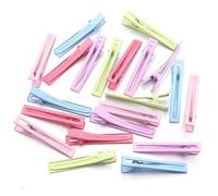 30 pinzas for el pelo de colores de 6 cm, huecas, for hacer joyas, base de horquillas, pinzas de maquillaje, horquillas.(Mix)