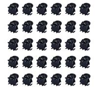 30 Pinzas Miniaturas para el Pelo, Acabado Brillante Antideslizante, Clips y Horquillas para Mujeres/Niñas, Lote de 30 Accesorios Negros Brillantes