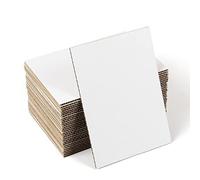 30 planchas Cartón Corrugado blanco DIN A5 (148 x 210 mm), Laminas de cartón ondulado rígido 4 mm, para manualidades, refuerzo de sobres, cajas, maquetas