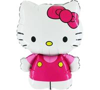 30 pulgadas Hola Gatito Vestido En Globo de Hoja de metal Rosado (CS136)