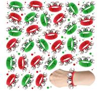 30 Pulseras con cascabeles PLULON, Instrumentos de percusión, Bandas navideñas, cascabeles para Tobillos, Juguetes Musicales rítmicos, decoración para Fiestas navideñas