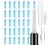 30 puntas de repuesto para eliminación de cera de oído para cámara de oído, puntas de repuesto de silicona con juego de herramientas de limpieza manual de oídos, accesorios de repuesto para otoscopio