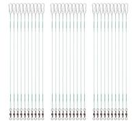 30 Pzs Líderes de Pesca, 23,5cm Acero Inoxidable Líder de Hilo de Pesca Líder de Alambre de Pesca, Conexión de Señuelo o Gancho para Aparejos de Pesca, para Agua Salada y Agua Dulce (Verde)