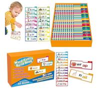 30 Read and Rhyme Books, Word Family Build Book, Word Families Flash Cards, Build A Reading Foundation,Master High-Frequency Words and Enhance Comprehension,Speech Development Toys