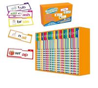 30 Read and Rhyme Flip Books, ABC Vocabulary Flash Cards, Word Families Flash Cards, Educational Reading Games, New Upgrades Learn to Read Phonics Card (1 Set)