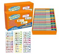 30 Read and Rhyme Flip Books, ABC Vocabulary Flash Cards, Word Family Flip Books, Learn to Read Phonics Flash Cards (2 Set)
