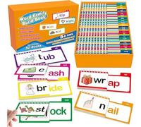 30 Read and Rhyme Flip Books, Reading Flip Book, Word Family FlipBooks, Word Families Flash Cards, ABC Vocabulary Flash Cards, Learn to Read Phonics FlashCards (1set)