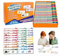 30 Read and Rhyme Flip Books,Word Family Build Book,ABC Vocabulary Flash Cards,Letter Sounds Flash Cards,Reimkarten & Wortfamilienkarten Für Kinder,Juegos Educativos De Lectura para Niños