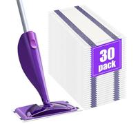 30 repuestos de almohadillas desechables compatibles con mopas Swiffer Wet Jet, almohadillas húmedas absorbentes multisuperficie, kit de inicio de limpieza para suelos de madera