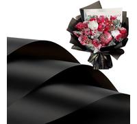 30 Sheets Golden-edged, Waterproof Flower Wrapping Paper - Perfect For DIY Craft Packaging, Bouquet Wedding Gifts(17-Dou Black-30pcs)