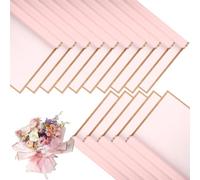 30 Sheets Golden-edged, Waterproof Flower Wrapping Paper - Perfect For DIY Craft Packaging, Bouquet Wedding Gifts(01-Pink-30pcs)