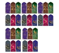 30 sobres de dinero Eid Mubarak, sobres de tarjetas de regalo de Ramadán con 6 diseños surtidos, estampado en caliente y corte hueco, 6.5 x 3.54 pulgadas, recuerdos de fiesta musulmana
