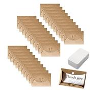 30 sobres de papel kraft con hebilla de amor con tarjetas de papel vacías, sobres retro, decoración creativa con hebilla de amor para tarjetas de regalo, invitaciones, tarjetas de cumpleaños