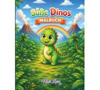 30 süße Baby-Dinosaurier - Mein erstes Dino-Malbuch: Einseitig bedruckt | Perfekt für Filzstifte | Für Kinder ab 3 Jahren