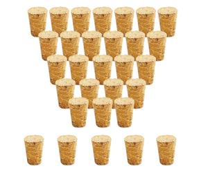 30 tapones cónicos de corcho de madera para botellas de vino, tapones reutilizables para sellar, accesorios para bar, manualidades, cocina (20x15x35mm)