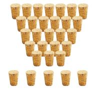 30 tapones de corcho cónicos de madera para vino, tapones de sellado reutilizables para barra de botellas, manualidades, accesorios de cocina (22 x 17 x 35 mm)