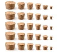 30 tapones de corcho natural para botellas, tapones cónicos para manualidades, tapones de vino, tapones de botellas para botellas de vidrio, proyectos de bricolaje
