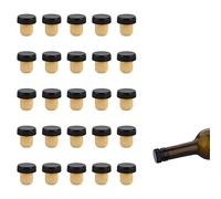 30 tapones de corcho para botellas de vino en forma de T, tapones de corcho reutilizables para botellas de vino, tapón de corcho para botella de vino con tapas de plástico, tapón de sellado para