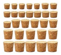 30 tapones de corcho, tapones de corcho cónicos de madera, tapones de botella de vino cónicos de madera, tapones de repuesto para botellas de vino, cerveza, manualidades, 6 tamaños