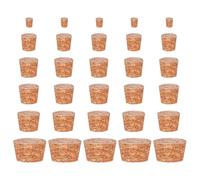 30 tapones de repuesto de corcho cónicos pequeños de 6 tamaños, tapones de corcho para botellas de vino, tapones de madera, tapones de botella de cerveza, tapones de mini recipientes de vidrio para